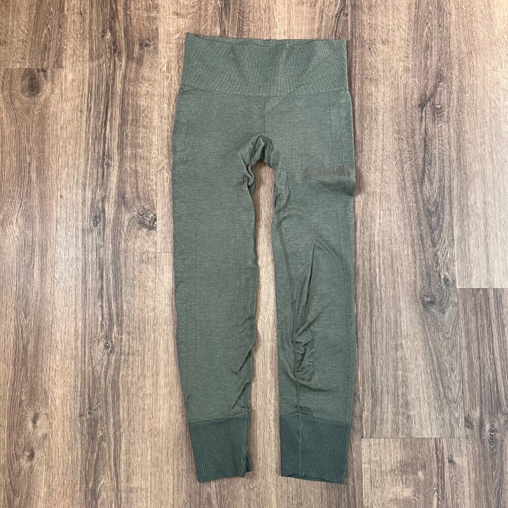 Lululemon Q5 Compression Leggings Olive Green Sz 4 - Picture 7 of 14